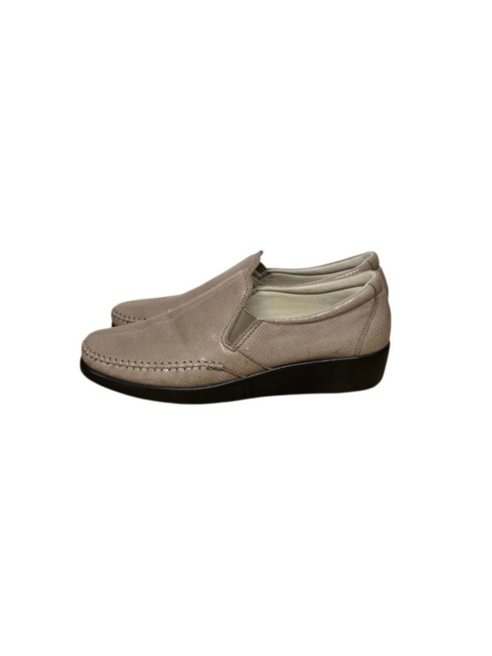 SAS Dream Slip On Loafer Snake Embossed Leather Color Mushroom Size 9.5N